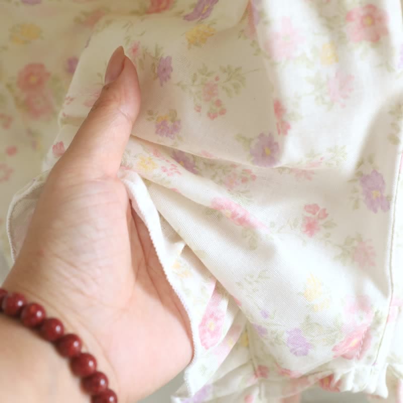 Floral Cotton Ruffle Pajama Shorts - image 8
