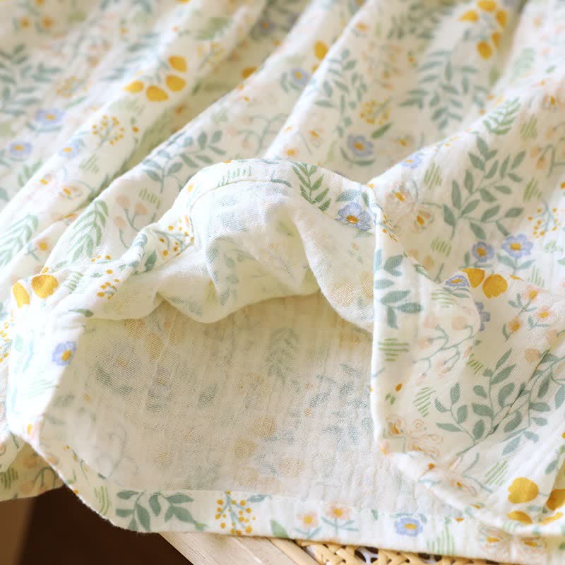 Yellow Tulip Cotton Gauze Pajama Shorts - image 6