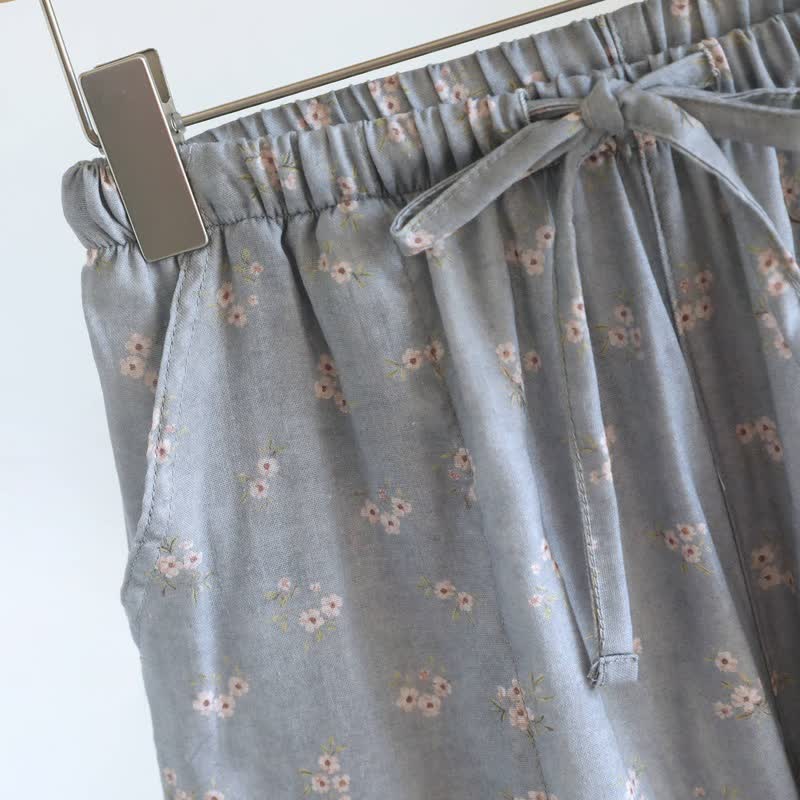 Cherry Blossom Cotton Pajama Shorts - image 11