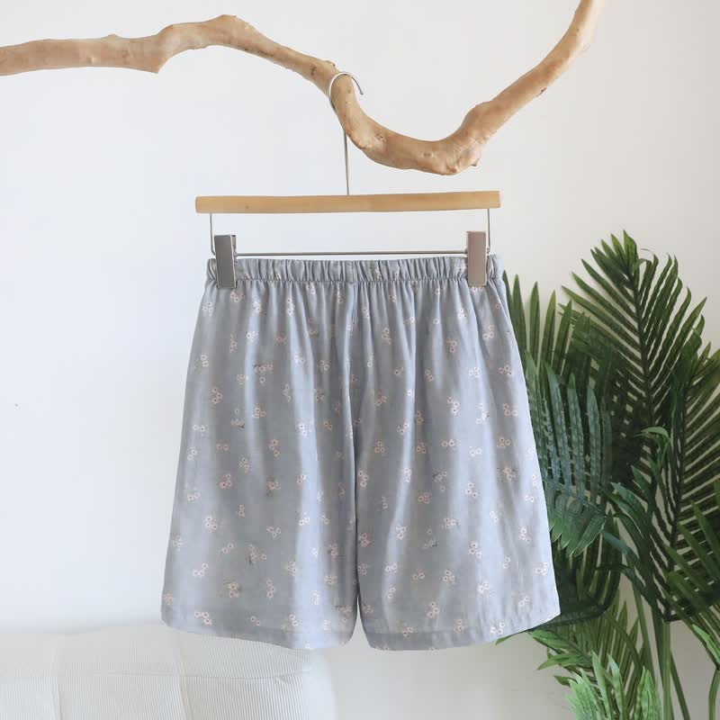 Cherry Blossom Cotton Pajama Shorts - image 7