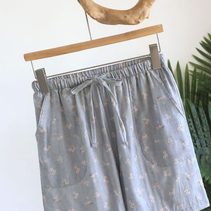 Cherry Blossom Cotton Pajama Shorts - image 8
