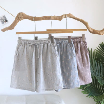 Cherry Blossom Cotton Pajama Shorts - image 0