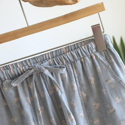 Cherry Blossom Cotton Pajama Shorts - image 10