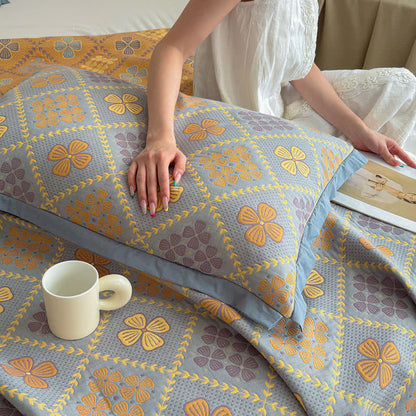 Geometric Clover 3-layer Cotton Gauze Blanket - image 8