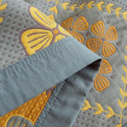 Geometric Clover 3-layer Cotton Gauze Blanket - image 11
