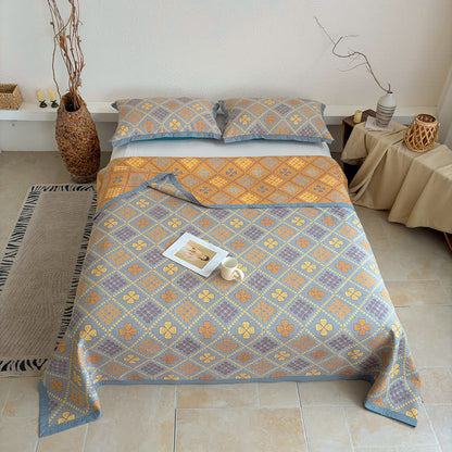 Geometric Clover 3-layer Cotton Gauze Blanket - image 6