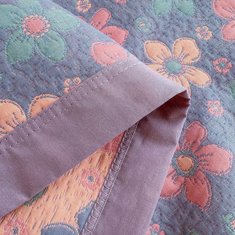 Ditsy Floral 3-layer Gauze Bedspread Quilt - image 9