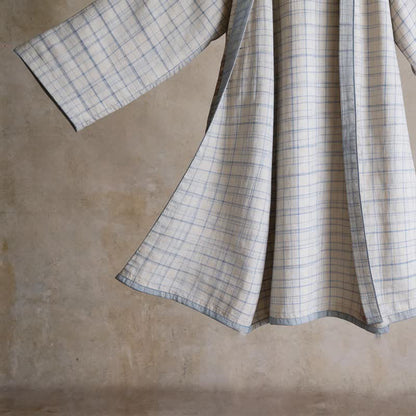 Unisex Grid Cotton Kimono Robe - image 12