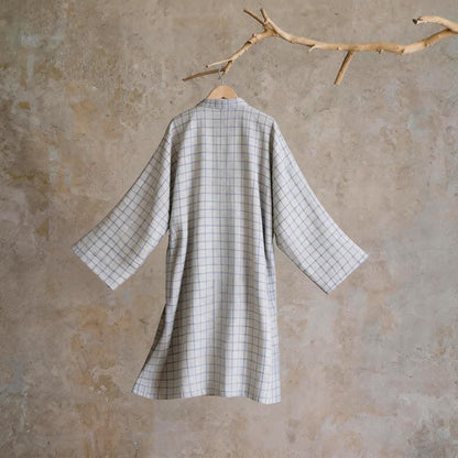 Unisex Grid Cotton Kimono Robe - image 9