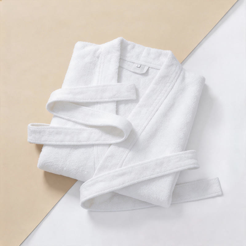 Unisex Solid Cotton Kimono Bathrobe - image 10
