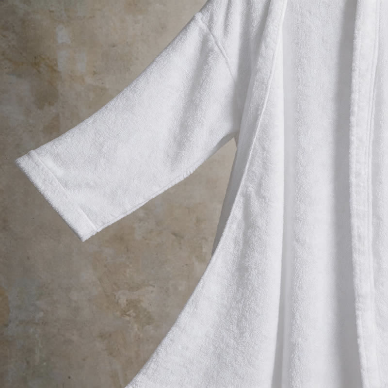 Unisex Solid Cotton Kimono Bathrobe - image 12