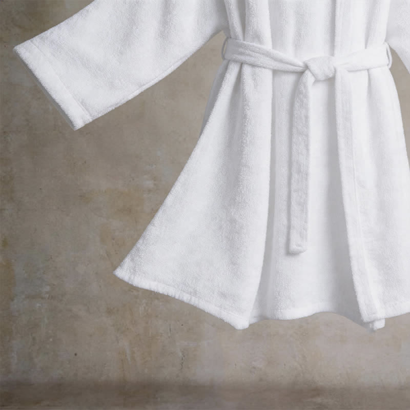 Unisex Solid Cotton Kimono Bathrobe - image 13