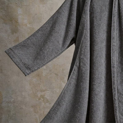 Unisex Solid Cotton Kimono Bathrobe - image 5