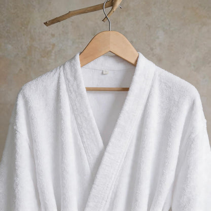 Unisex Solid Cotton Kimono Bathrobe - image 11
