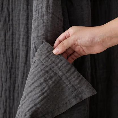 Solid Unisex Cotton Gauze Kimono Robe - image 18