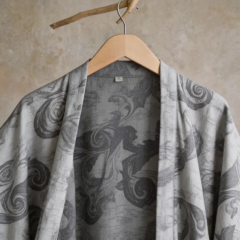 Unisex Baroque Cotton Kimono Robe - image 3