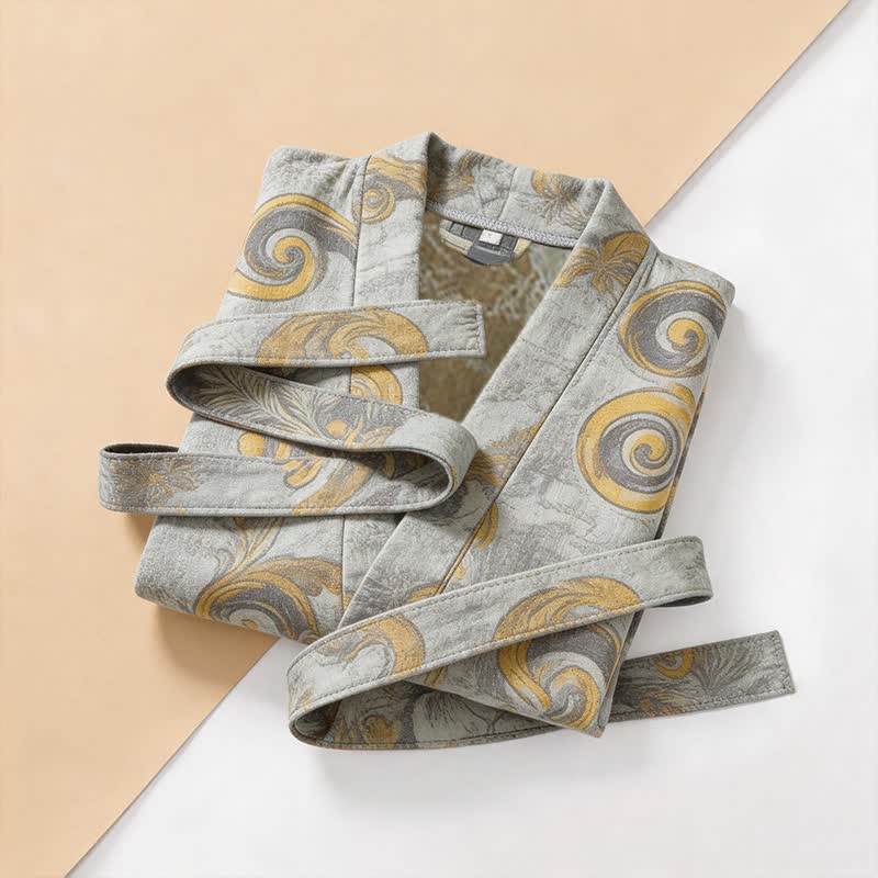 Unisex Baroque Cotton Kimono Robe - image 7