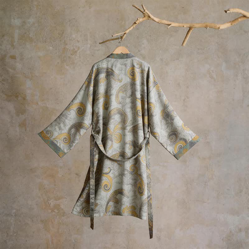 Unisex Baroque Cotton Kimono Robe - image 6