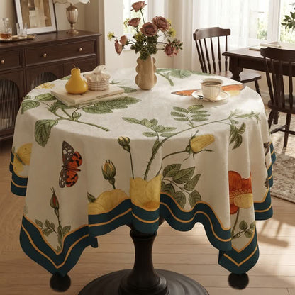 Botanical Butterfly Print Pom-Pom Tablecloth - image 3