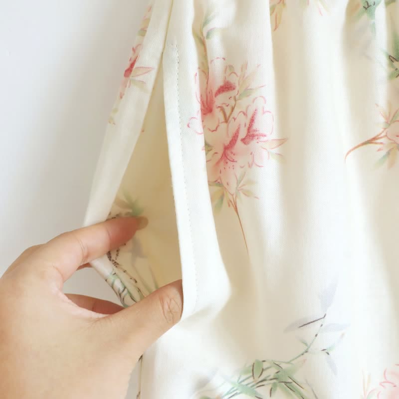 Floral Cotton Short Sleeve Pajama Set(3PCS) - image 12