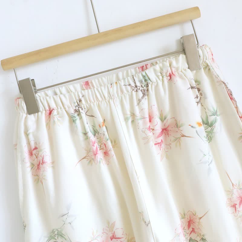 Floral Cotton Short Sleeve Pajama Set(3PCS) - image 10