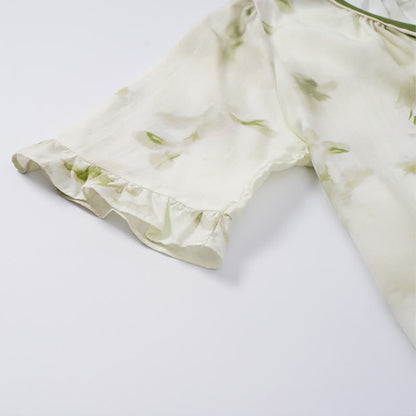 Floral Ruffle Sleeve Lounge Nightdress - image 15