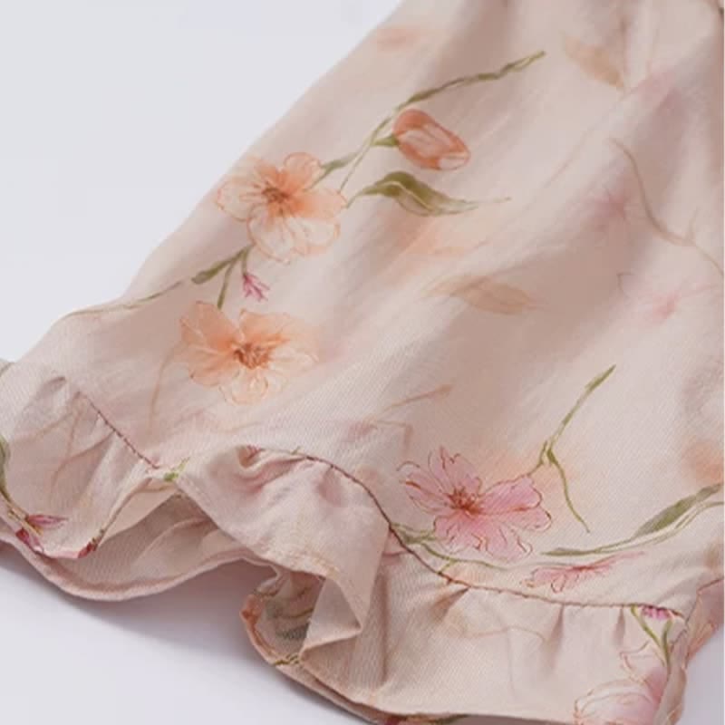 Floral Ruffle Sleeve Lounge Nightdress - image 6