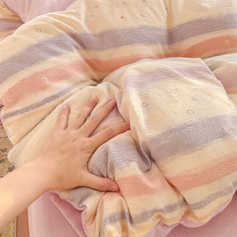 Pastel Stripe Starry Triple Gauze Bedding Set - image 3
