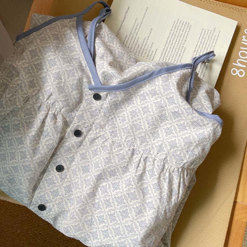 Vintage Printed Cotton Cami Women's Nightgown - image 4