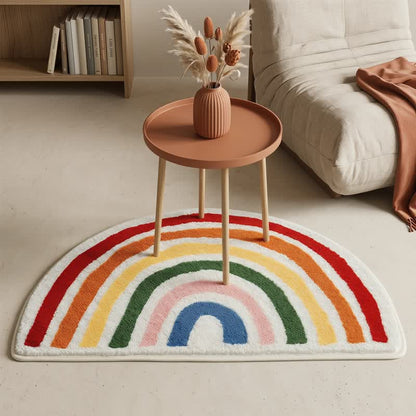 Rainbow Arch Faux Cashmere Bath Rug - image 1