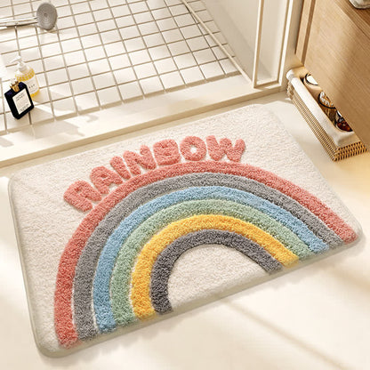 Modern Rainbow Plush Bath Rug - Rainbow - 31'' × 47'' - image 0