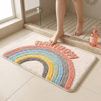 Modern Rainbow Plush Bath Rug - image 3