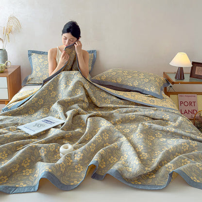 3-Layer Muslin Cotton Floral Blanket Quilt - image 5