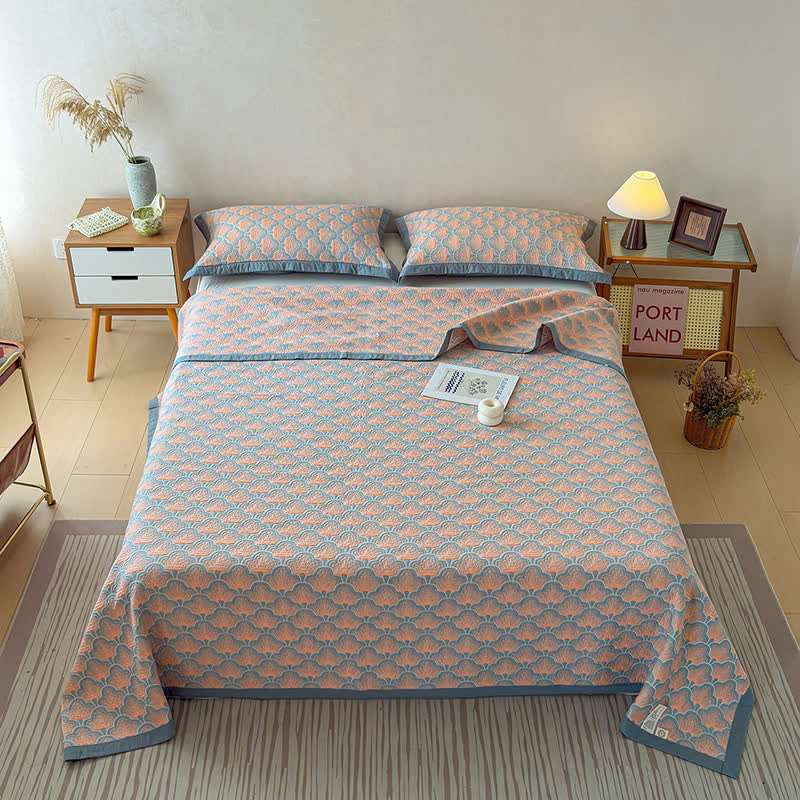 Jacquard Sea Shell 3-Layer Muslin Cotton Quilt - image 4