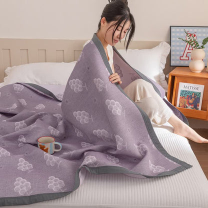 Reversible Purple Grape Cotton Quilt - image 9