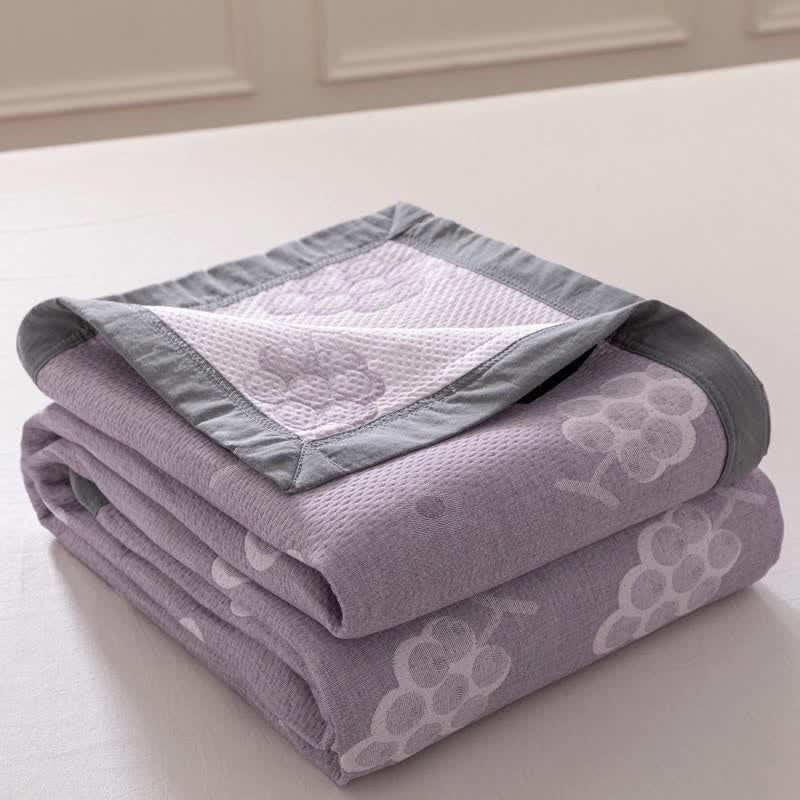 Reversible Purple Grape Cotton Quilt - image 3