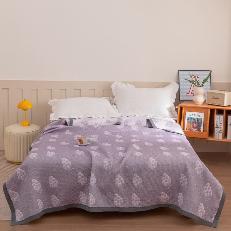 Reversible Purple Grape Cotton Quilt - image 2