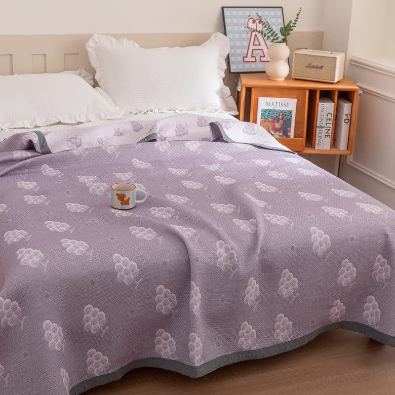 Reversible Purple Grape Cotton Quilt - image 5