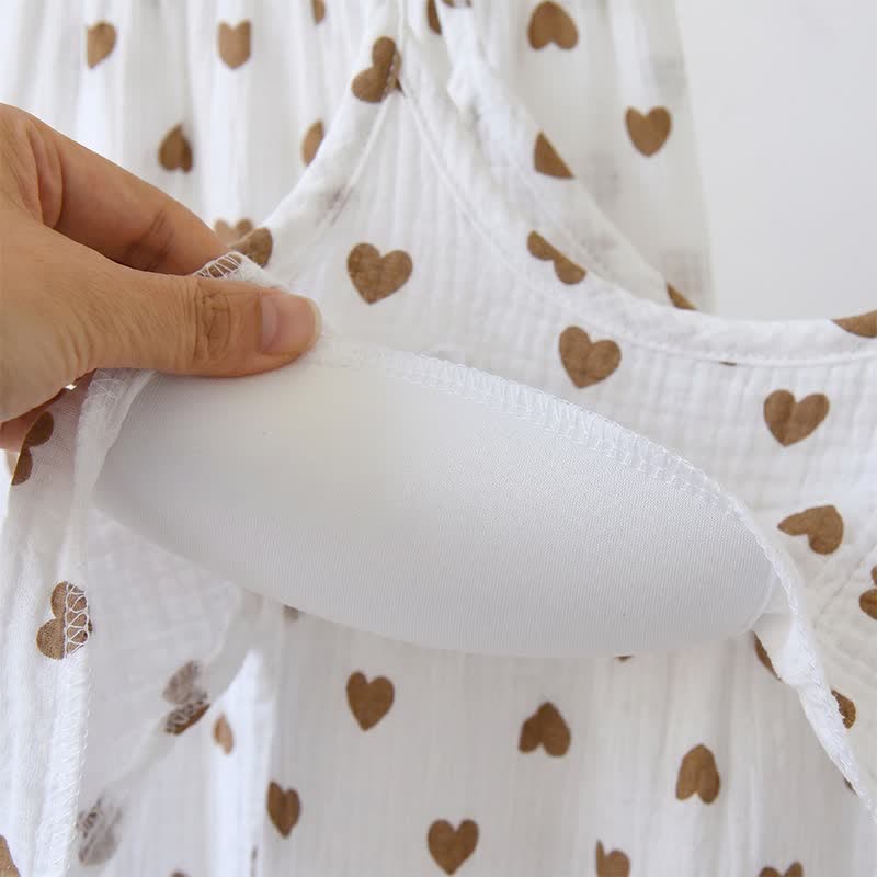 Ruffled Heart Cotton Gauze Cami Pajamas - image 5