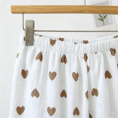 Ruffled Heart Cotton Gauze Cami Pajamas - image 6