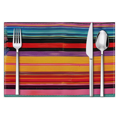 Color Stripe Farmhouse Linen Placemats - image 1