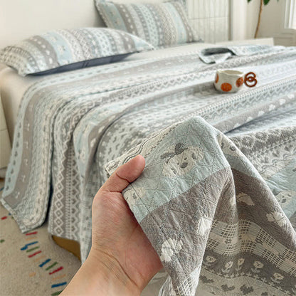 Fair Isle Style Cotton Gauze Quilt - image 2