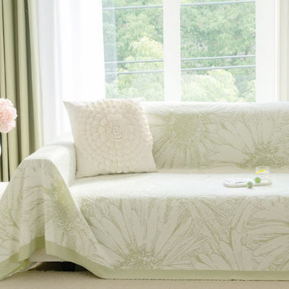 Artistic Sunflower Chenille Sofa Throw Blanket - image 1