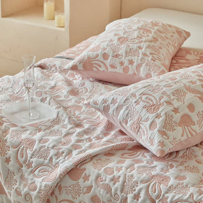 Pink Ocean Life Reversible Quilt Set - image 15