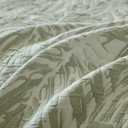 Tropical Palm Leaf Reversible Quilt Set - image 17