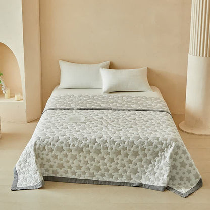 Neutral Star Pattern Reversible Quilt Set - image 9