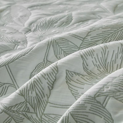 Botanical Leaf Print Quilt Set - image 19