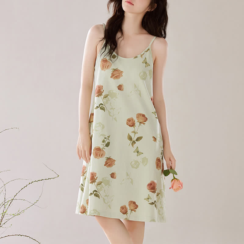 Elegant Rose Sleeveless Night Dress - image 4