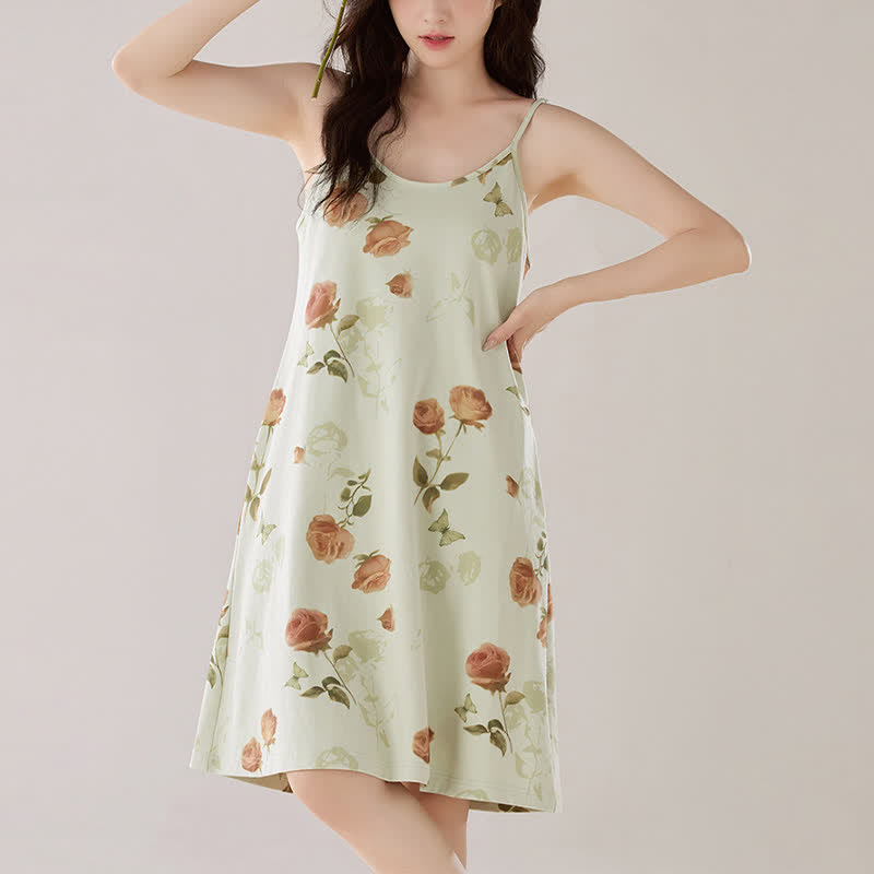 Elegant Rose Sleeveless Night Dress - image 6