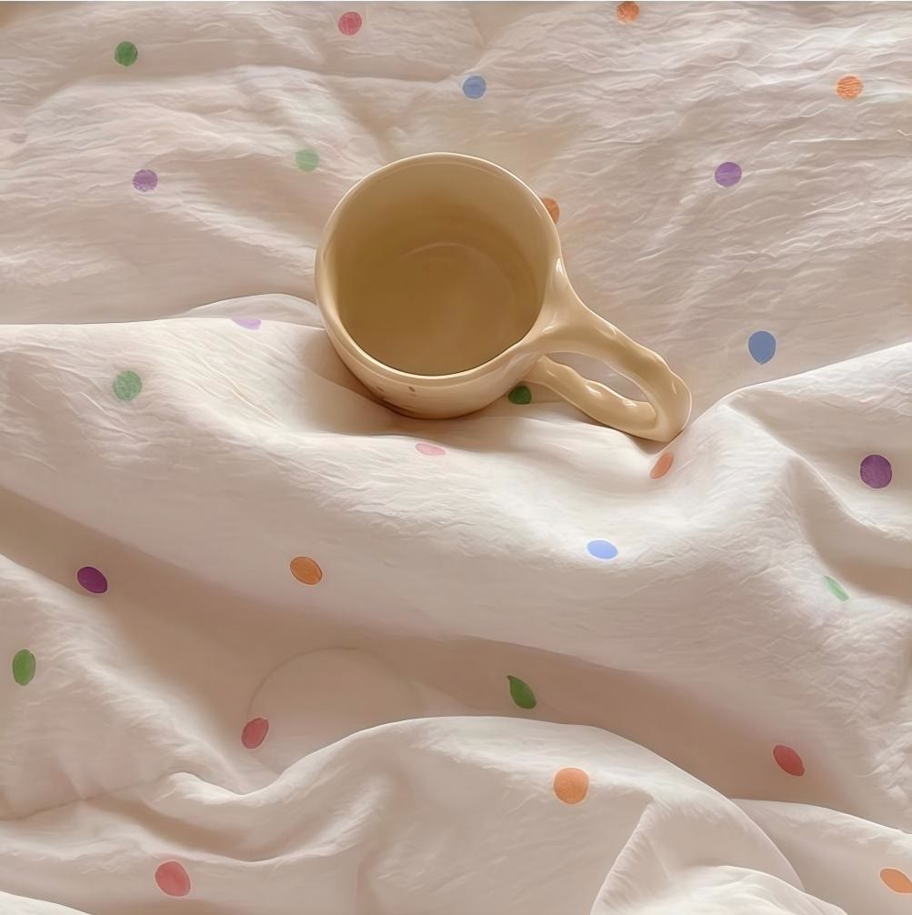 Rainbow Polka Dot Washed Cotton Bedding Set - image 2